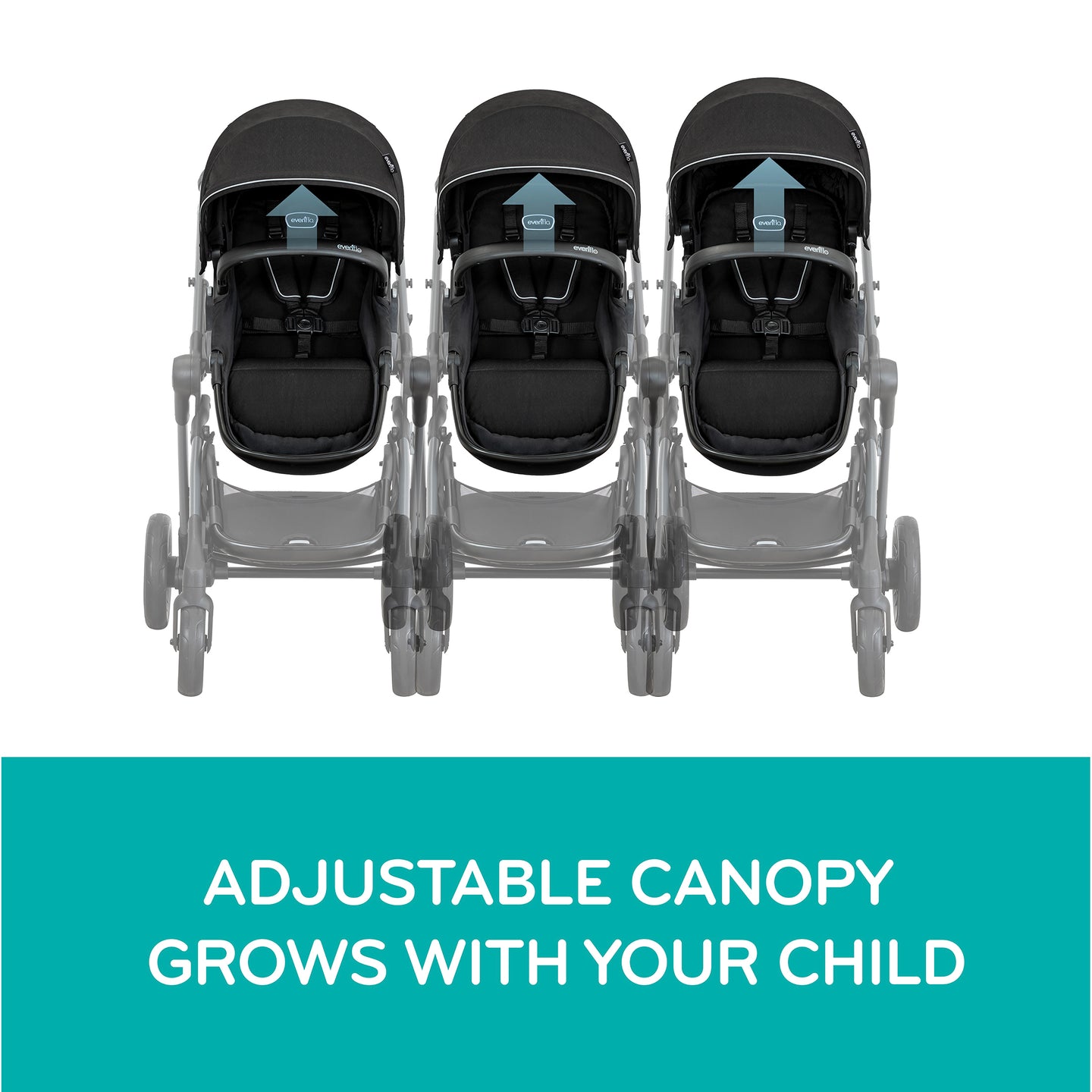 Evenflo - Pivot Xpand Modular Travel System with LiteMax Infant Car Seat - Ayrshire Black